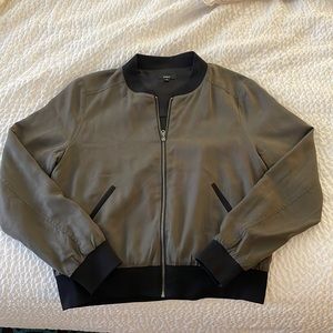 Drew Lightweight Bomber Jacket Olive Green Sz Medium